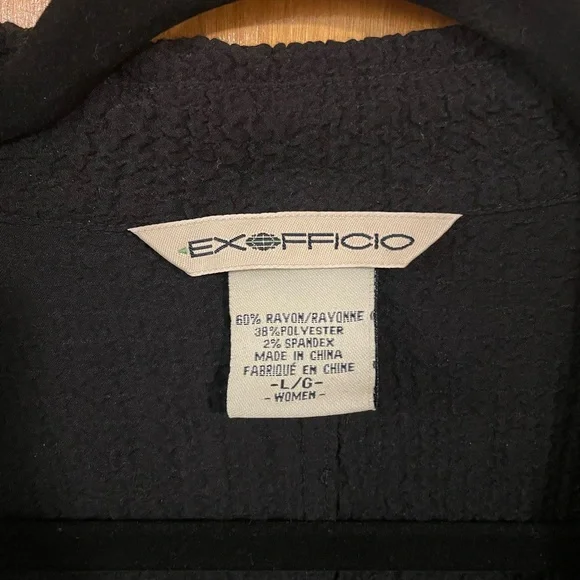 Exofficio Black Linen Long Sleeve Button Up - Picture 3 of 3